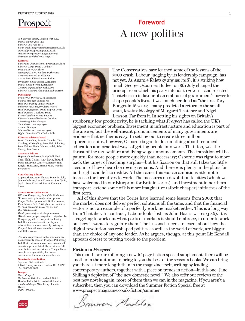 Prospect Magazine Preview Pages