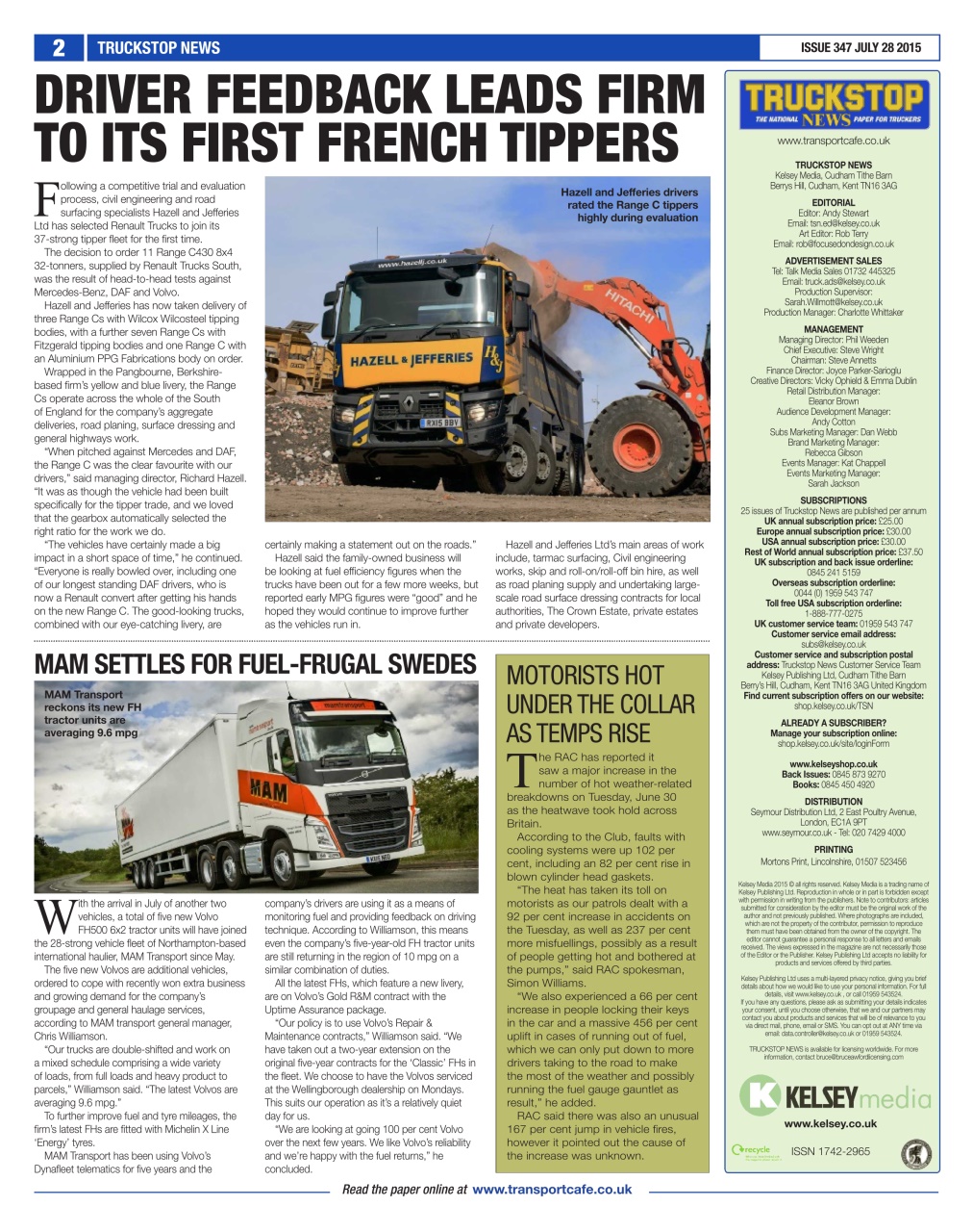 Truckstop News Preview Pages