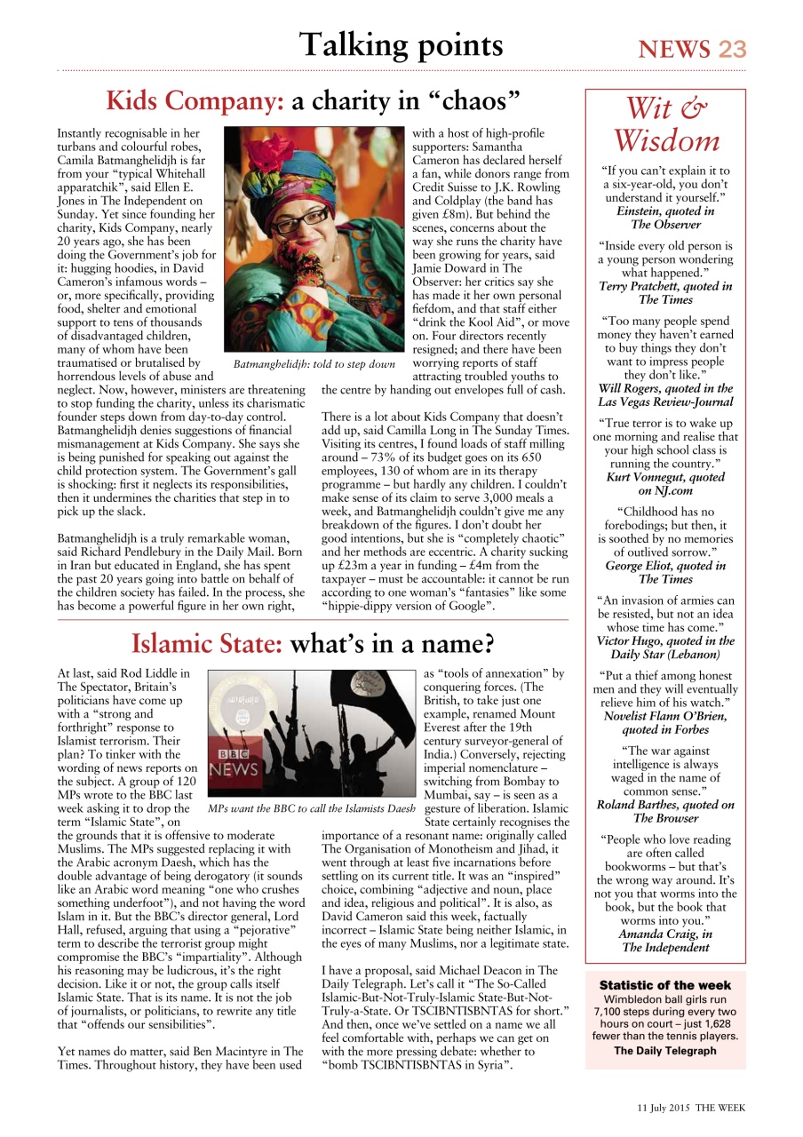 The Week Preview Pages