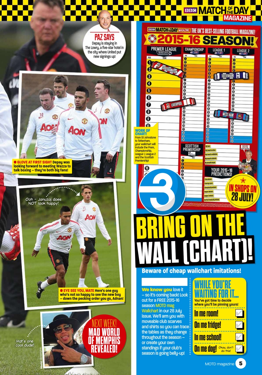 Match of the Day Preview Pages