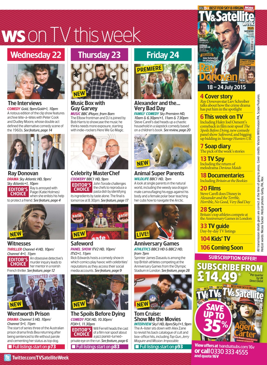 TV & Satellite Week Preview Pages