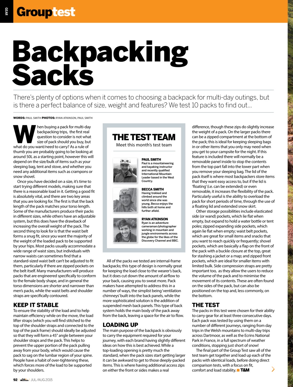 Trek & Mountain Magazine Preview Pages