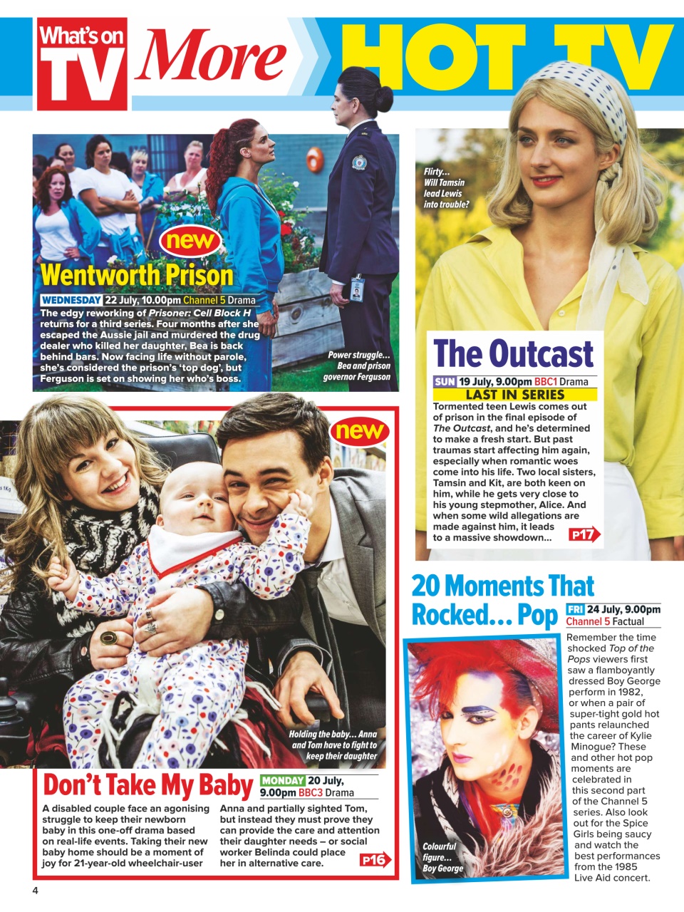 What's on TV Preview Pages