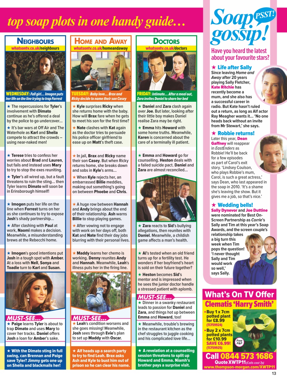 What's on TV Preview Pages