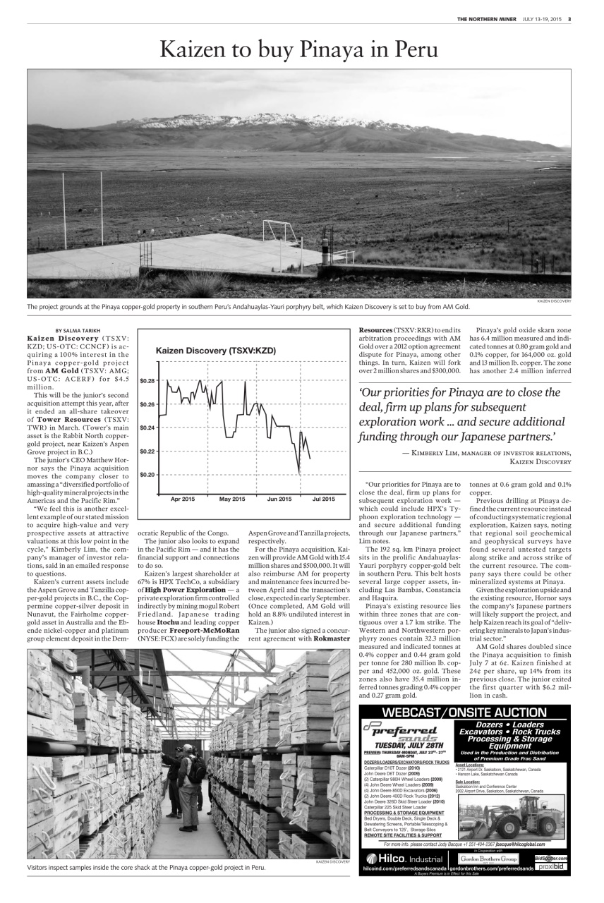 The Northern Miner Preview Pages