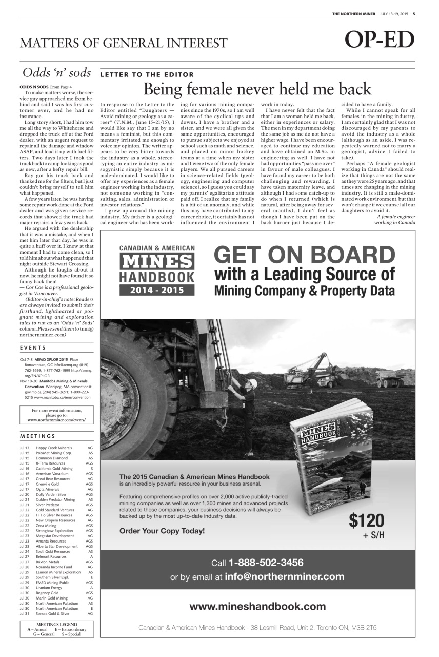 The Northern Miner Preview Pages