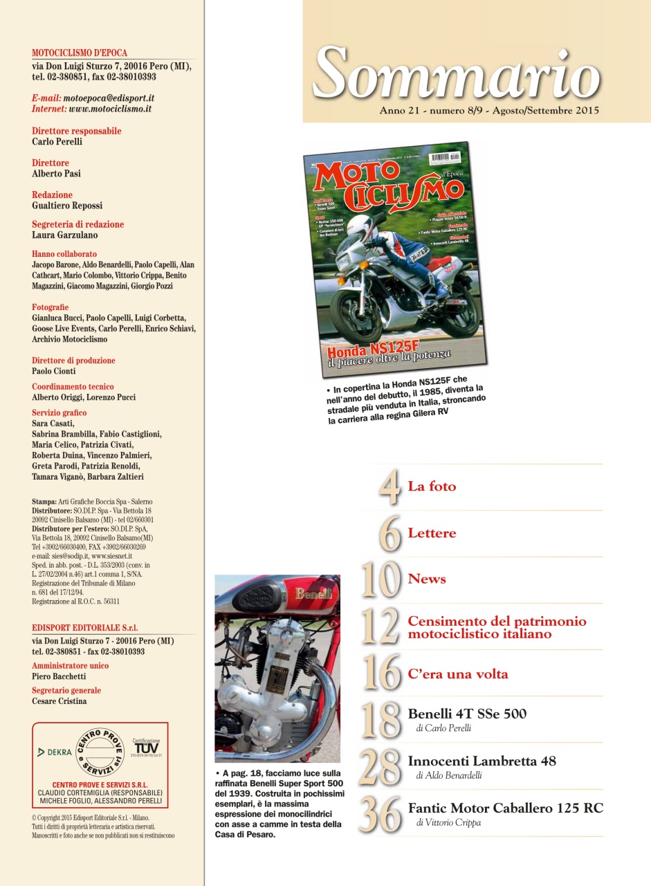 Motociclismo d'Epoca Preview Pages