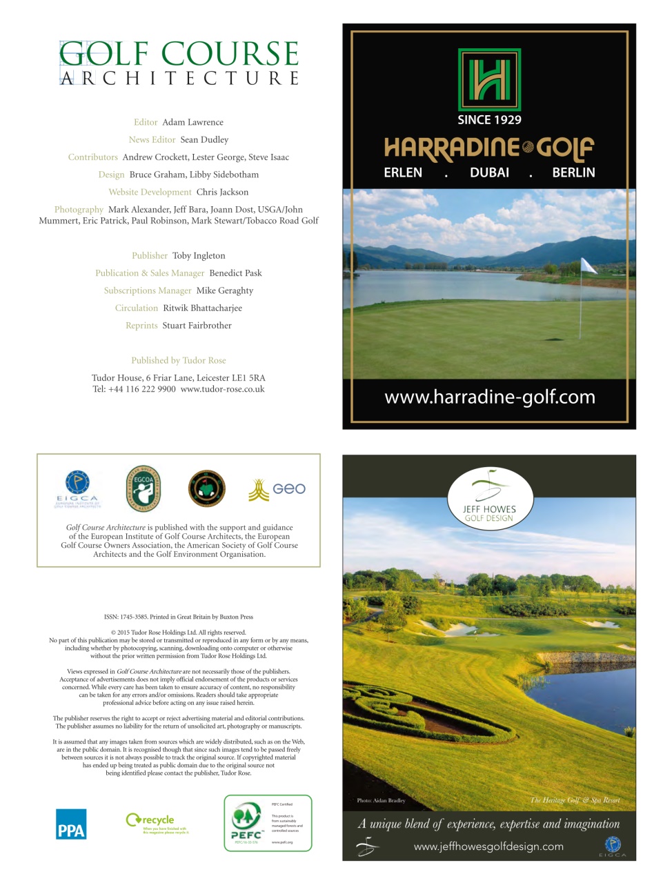 Golf Course Architecture Preview Pages