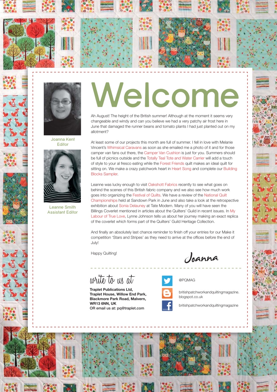 Patchwork and Quilting Preview Pages