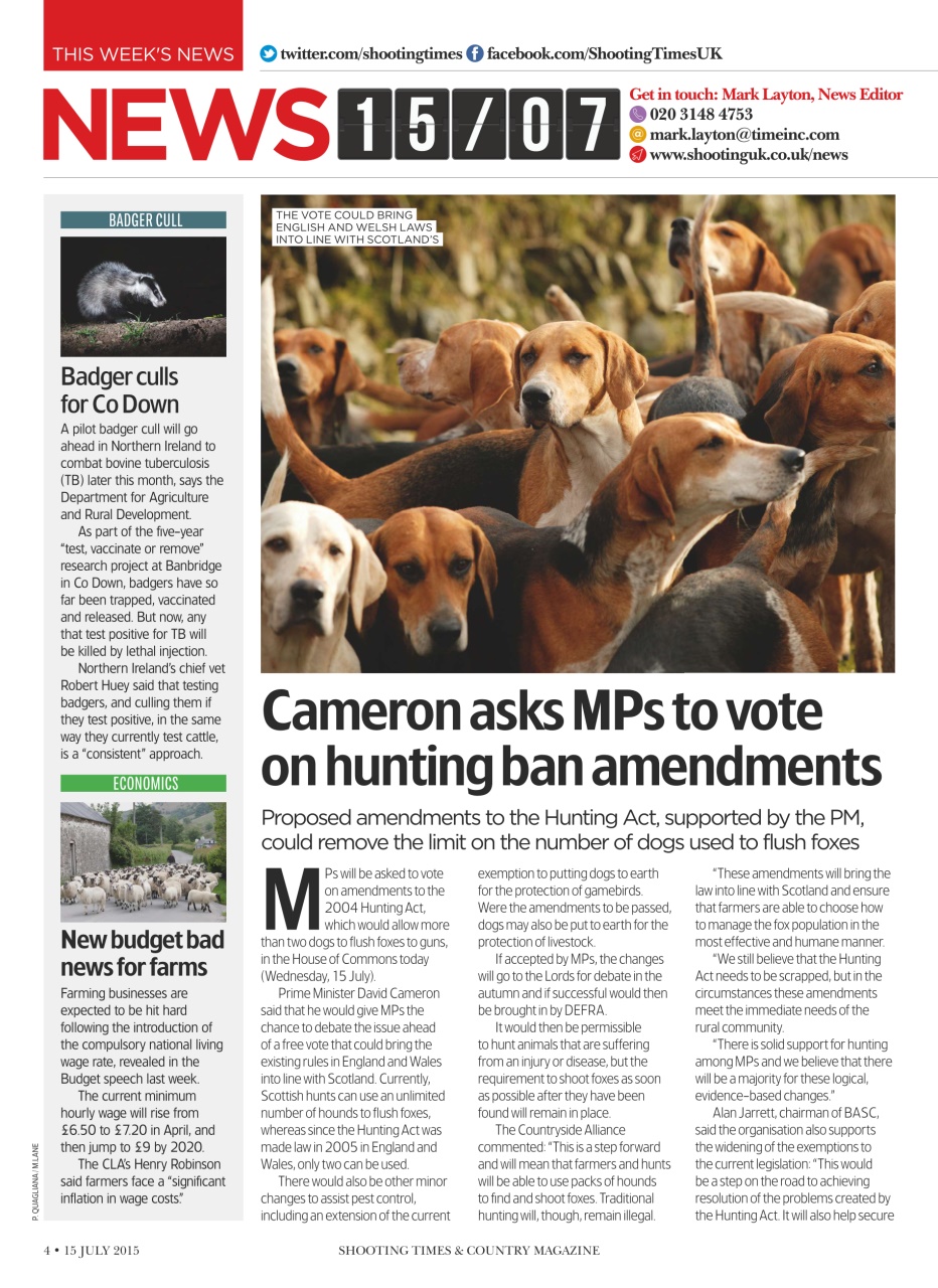 Shooting Times & Country Preview Pages