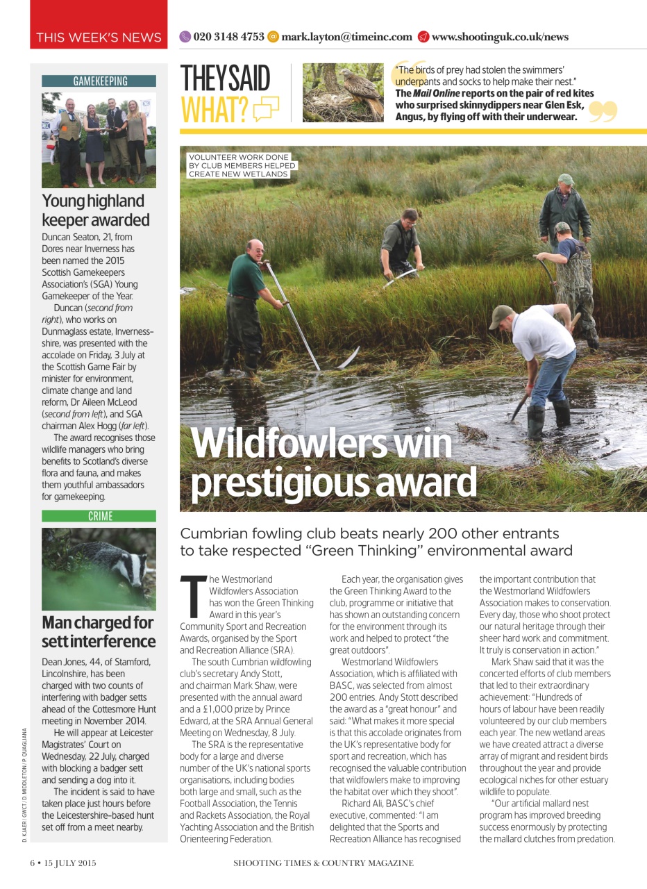 Shooting Times & Country Preview Pages