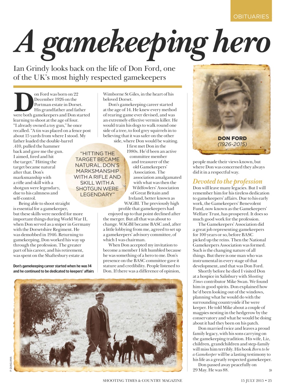 Shooting Times & Country Preview Pages