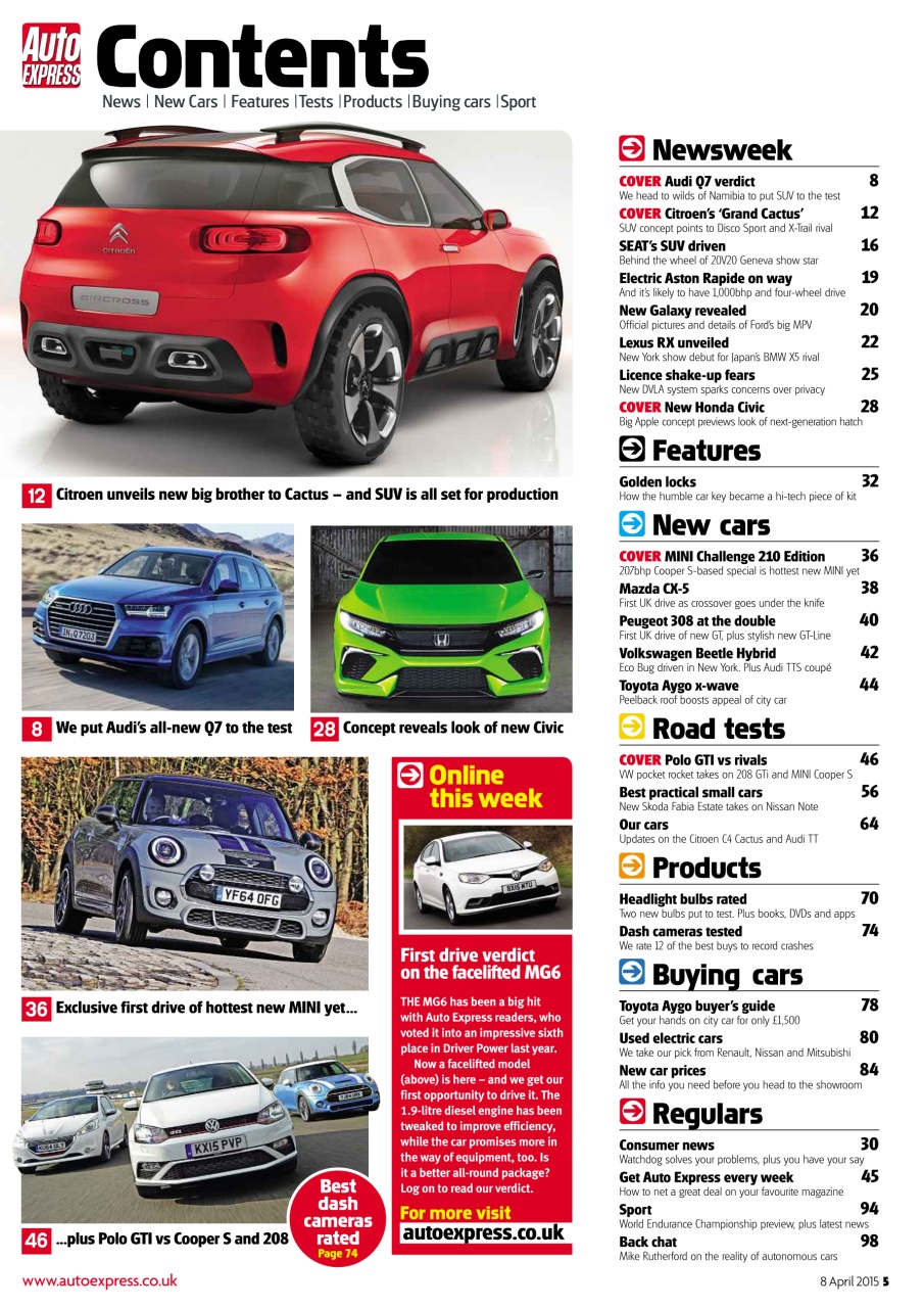 Auto Express Preview Pages