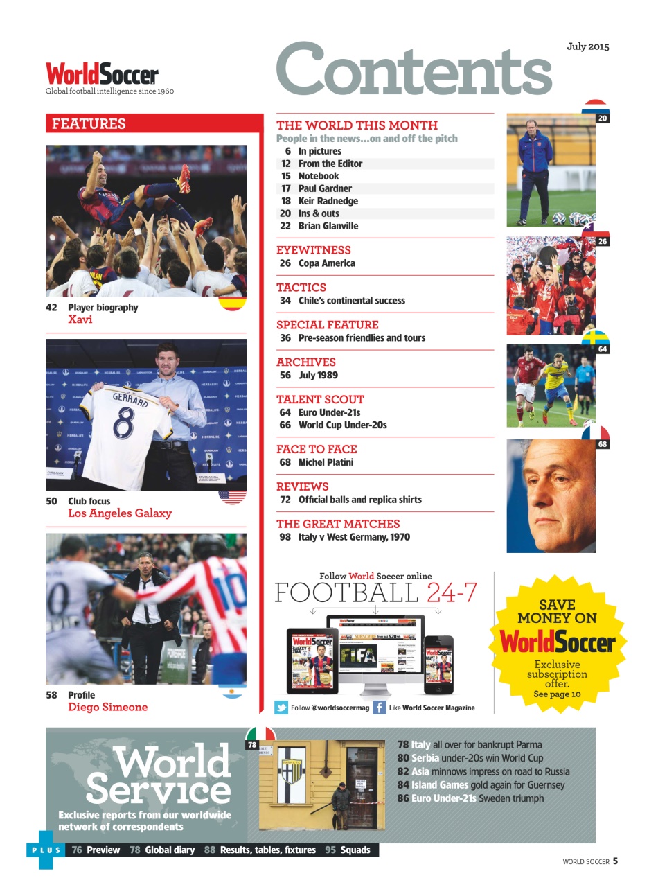 World Soccer Preview Pages