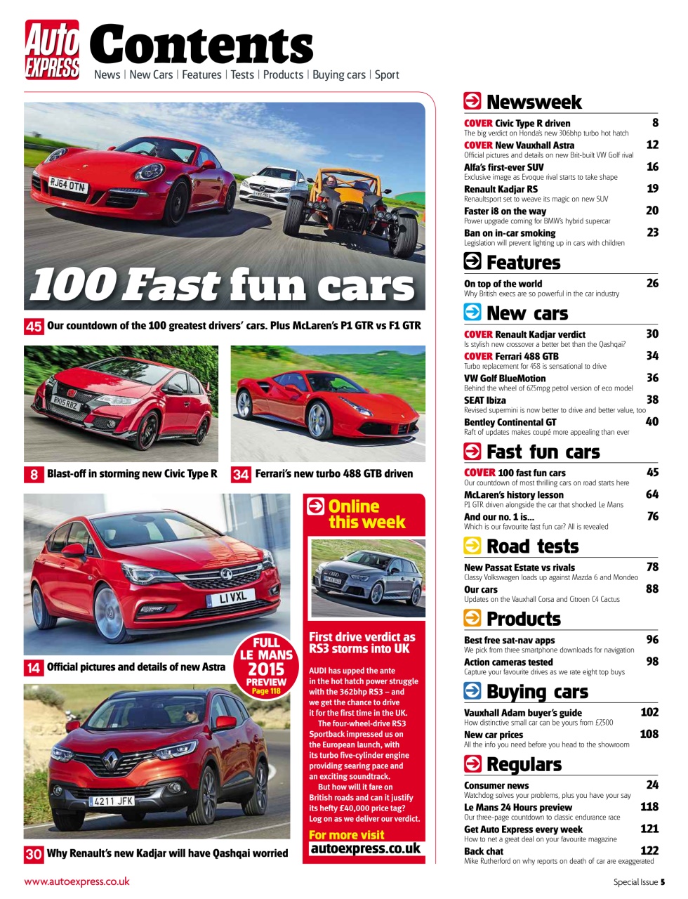 Auto Express Preview Pages