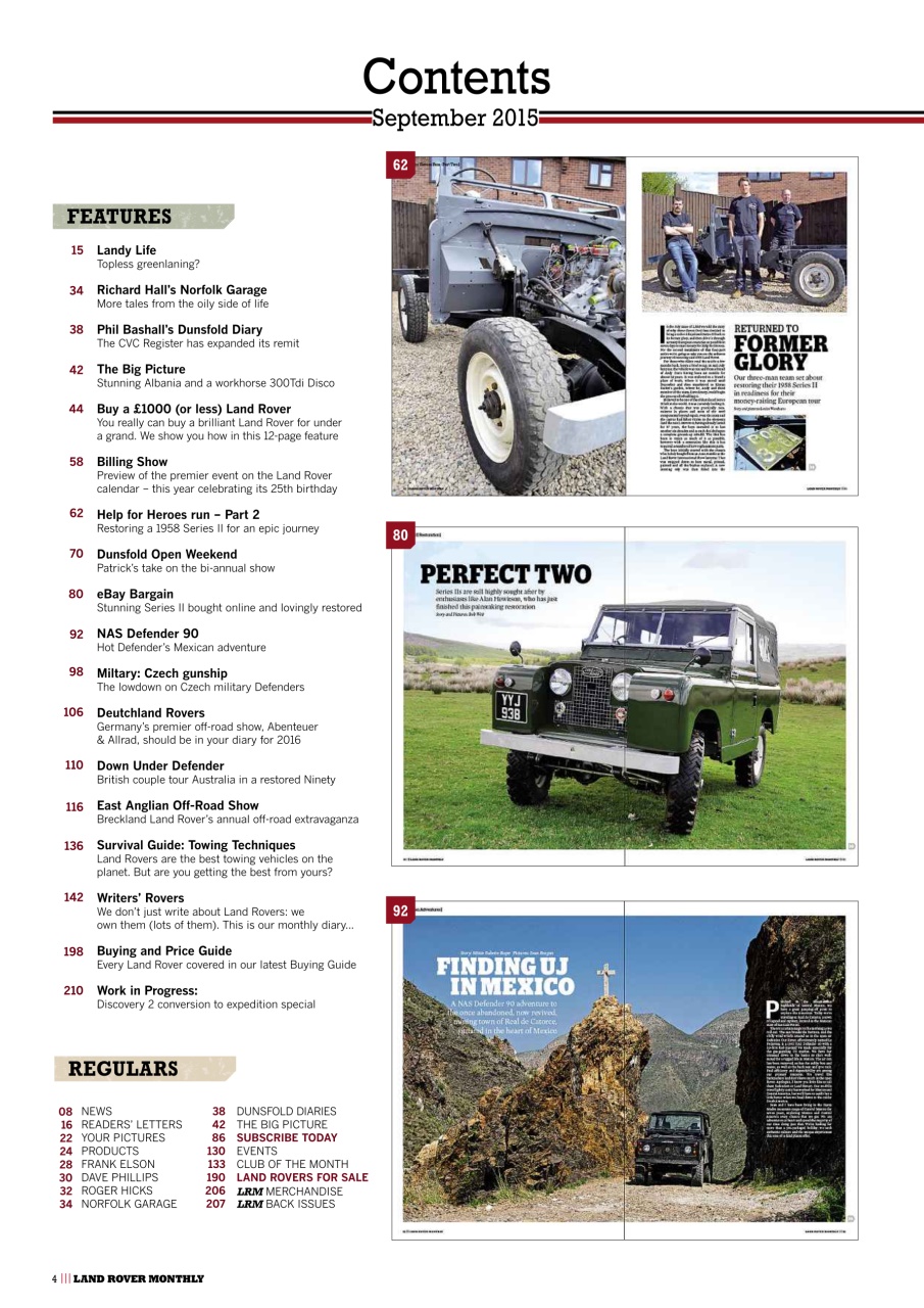 Land Rover Monthly Preview Pages