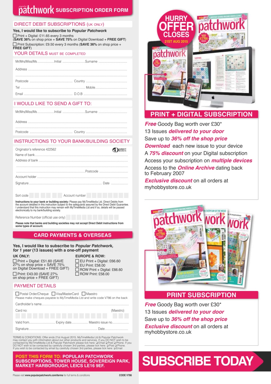 Popular Patchwork Magazine Preview Pages