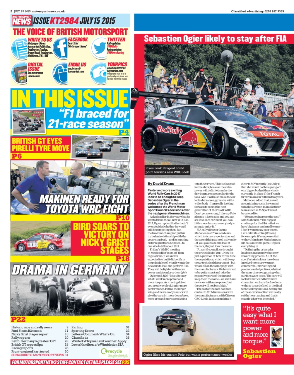 Motorsport News Preview Pages