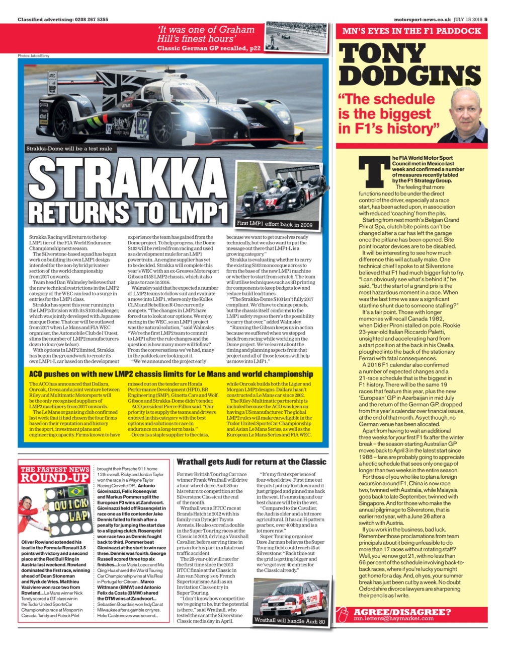 Motorsport News Preview Pages