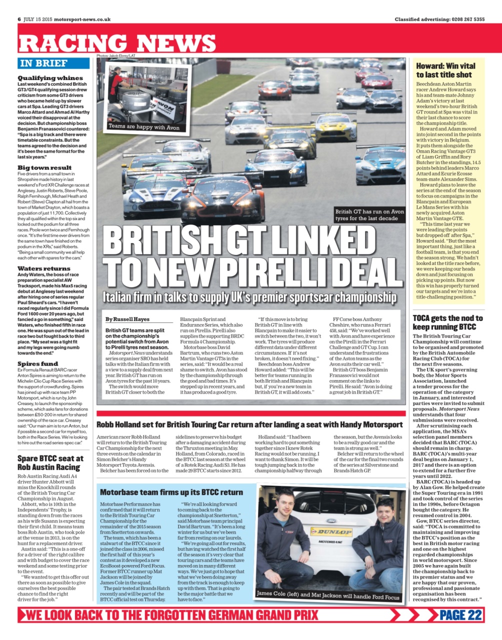 Motorsport News Preview Pages