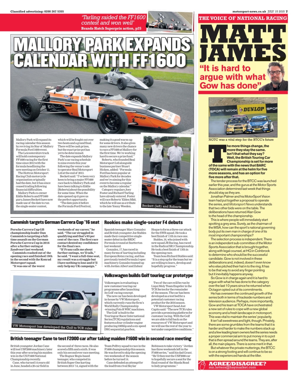 Motorsport News Preview Pages