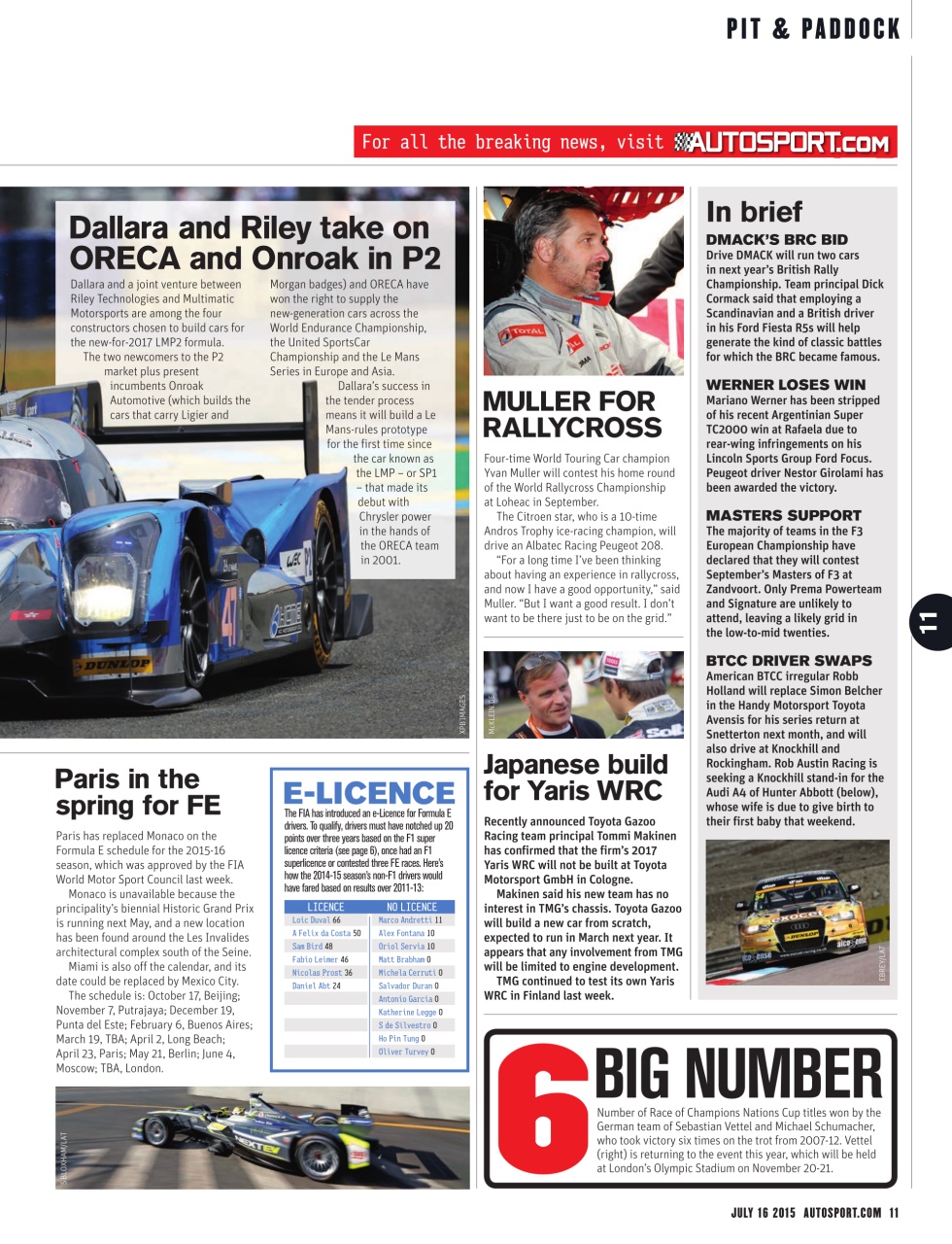 Autosport Preview Pages