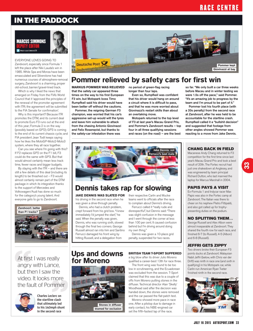 Autosport Preview Pages