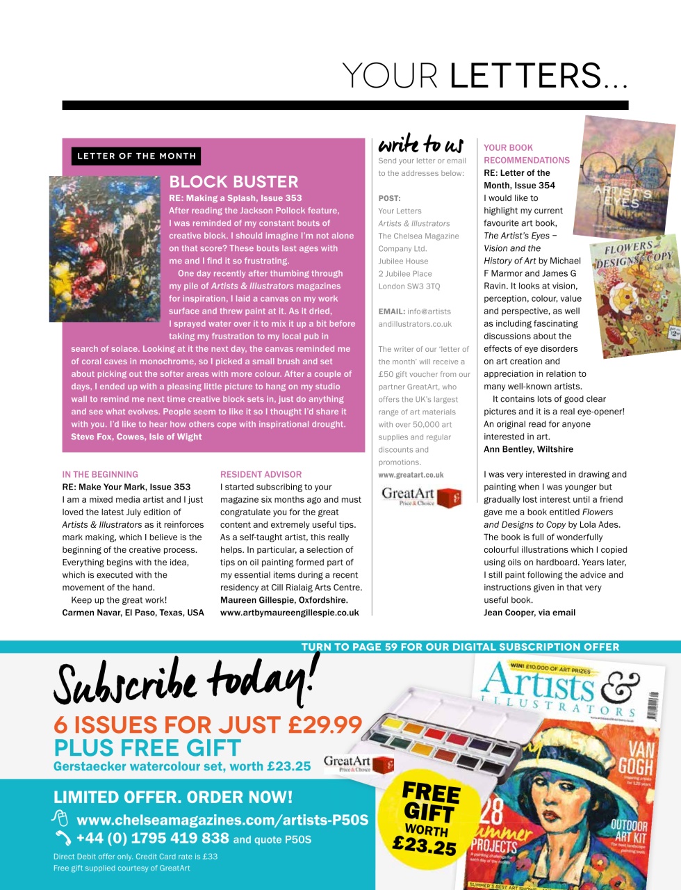 Artists & Illustrators Preview Pages
