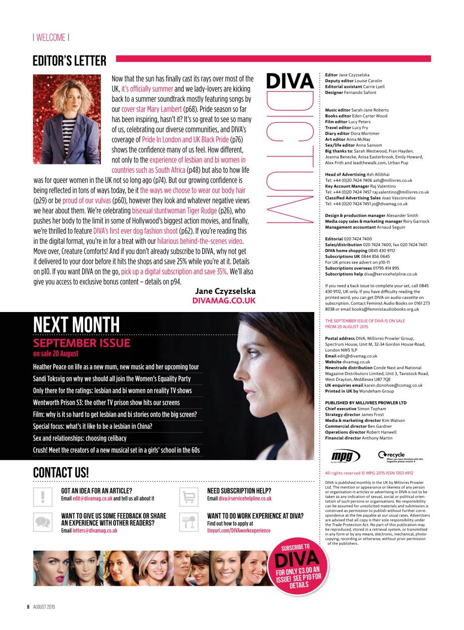 DIVA Magazine Preview Pages