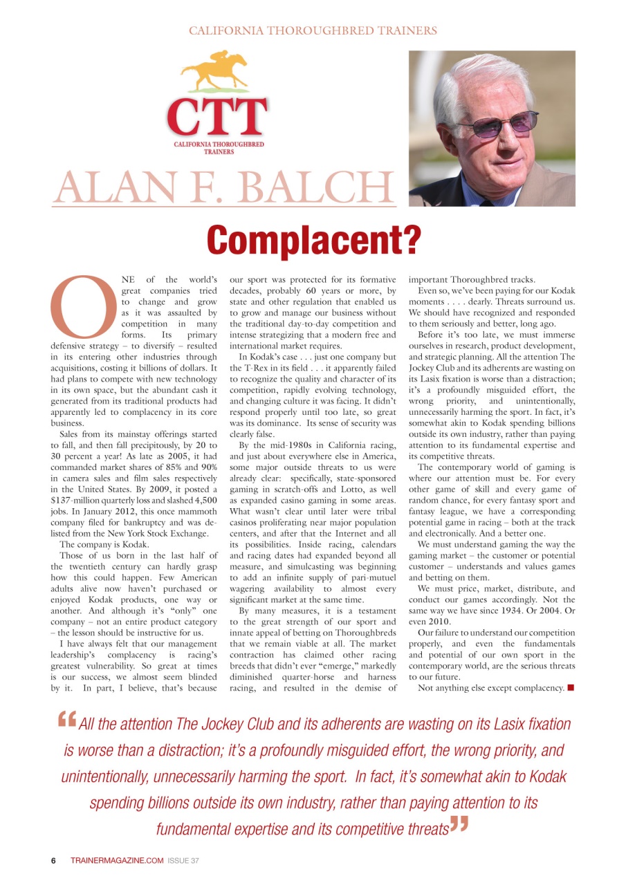 North American Trainer Magazine - horse racing Preview Pages