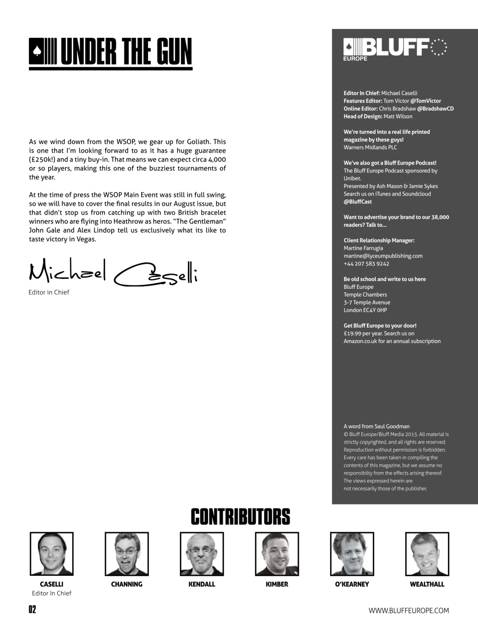 Bluff Europe Preview Pages