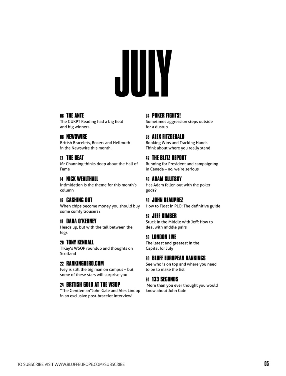 Bluff Europe Preview Pages