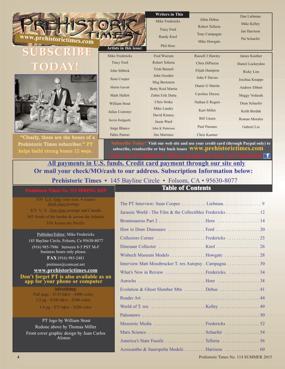 Prehistoric Times Preview Pages