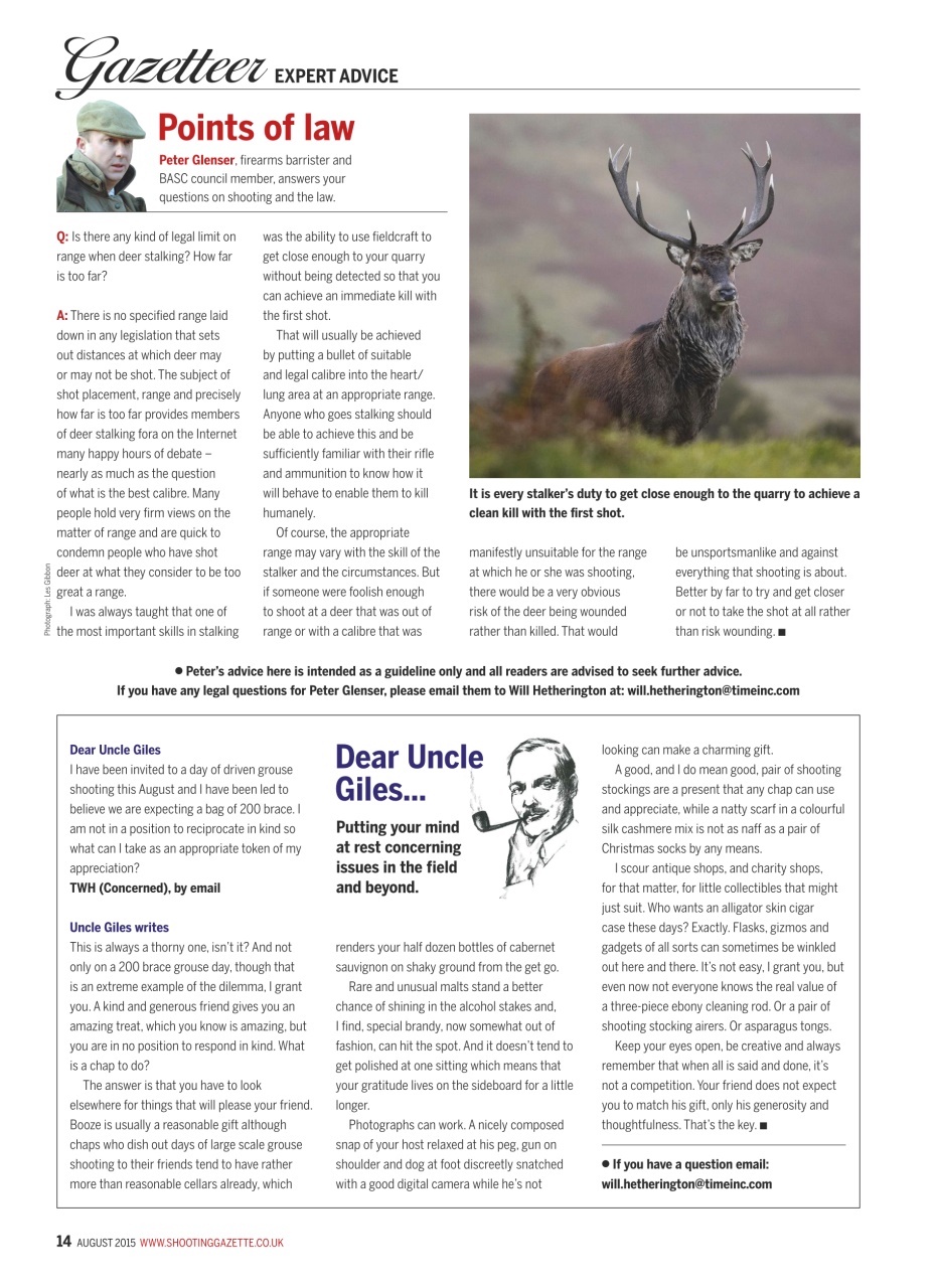 Shooting Gazette Preview Pages