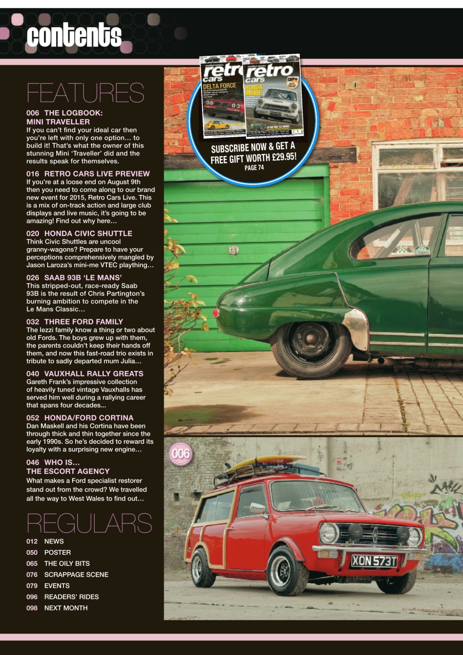 Retro Cars Preview Pages