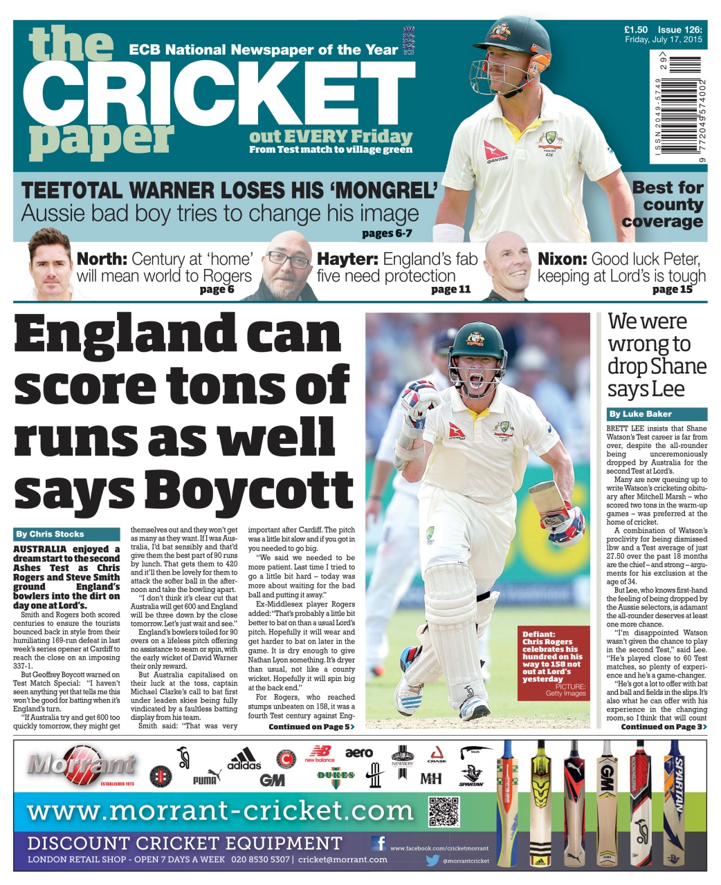 The Cricket Paper Preview Pages