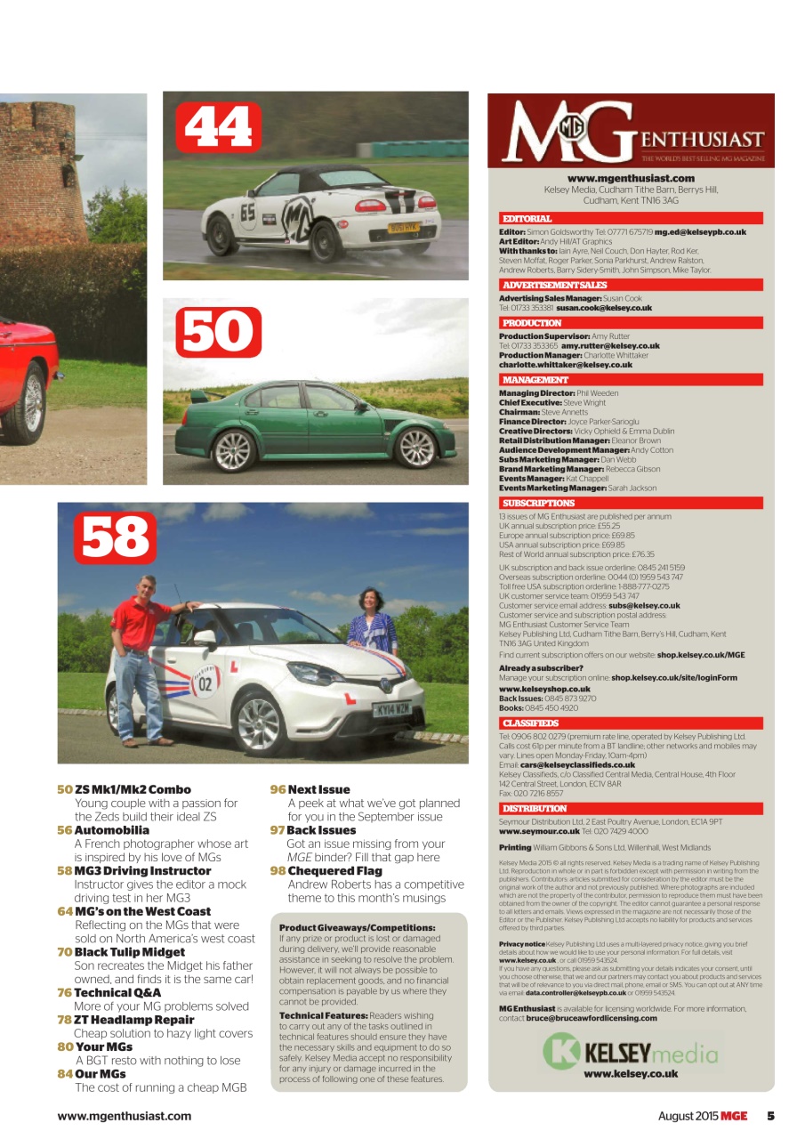 MG Enthusiast Preview Pages