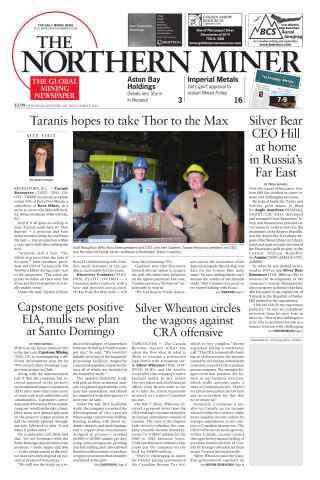 The Northern Miner issue Vol. 101 No. 23