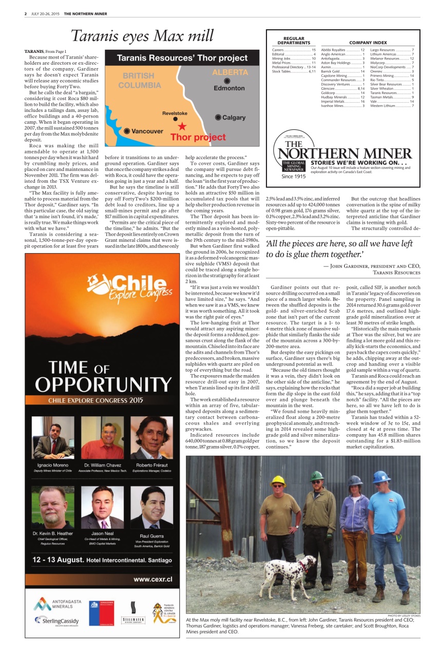 The Northern Miner Preview Pages