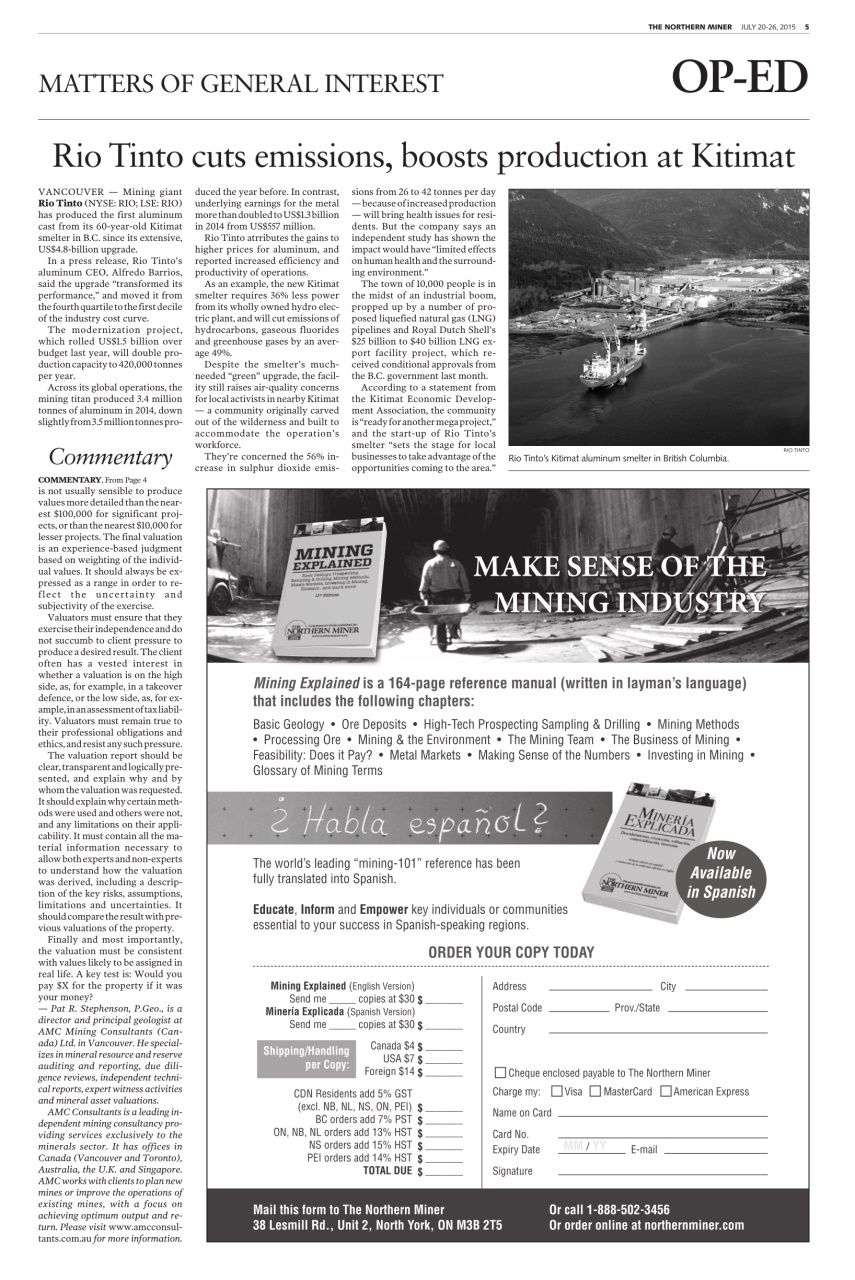 The Northern Miner Preview Pages