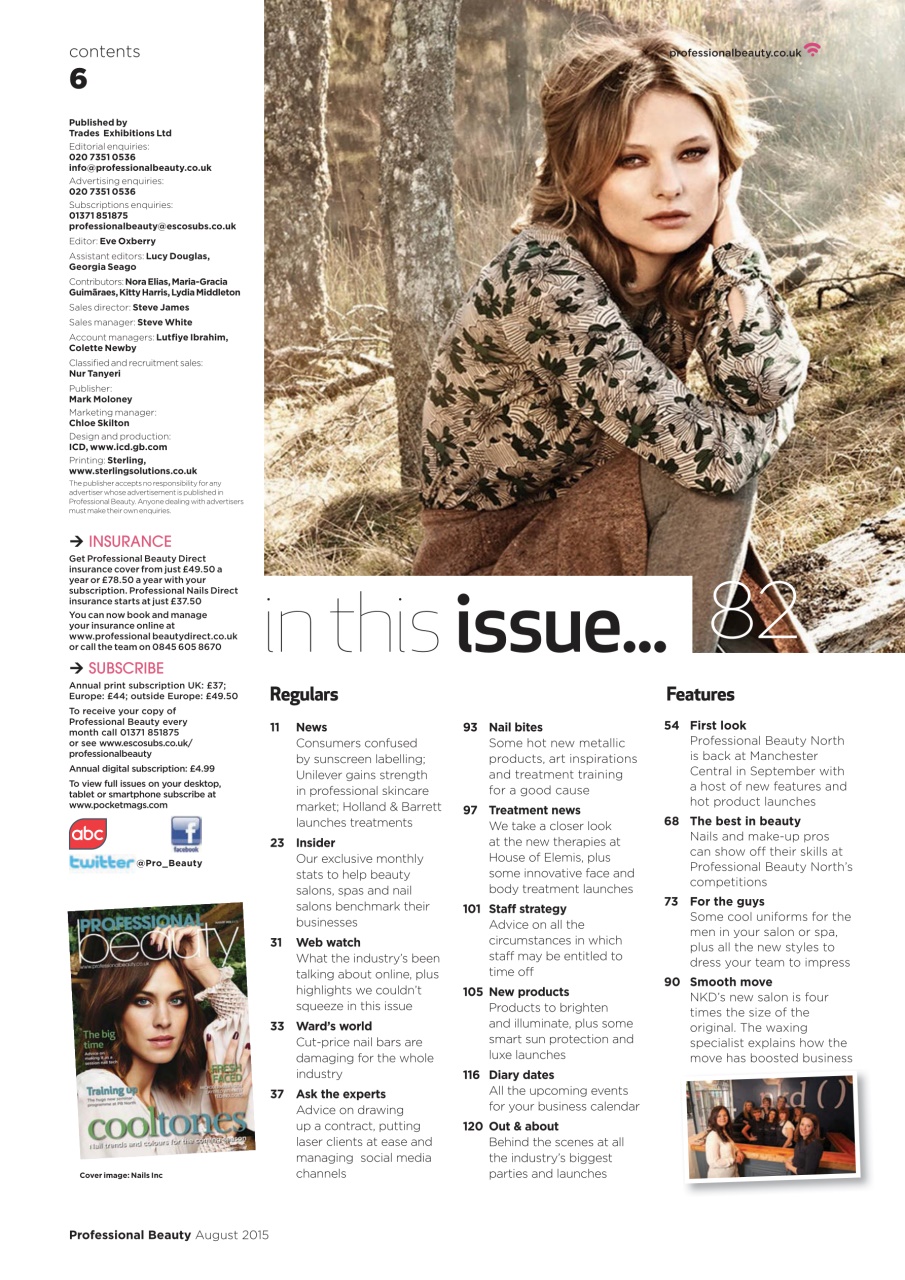 Professional Beauty Preview Pages