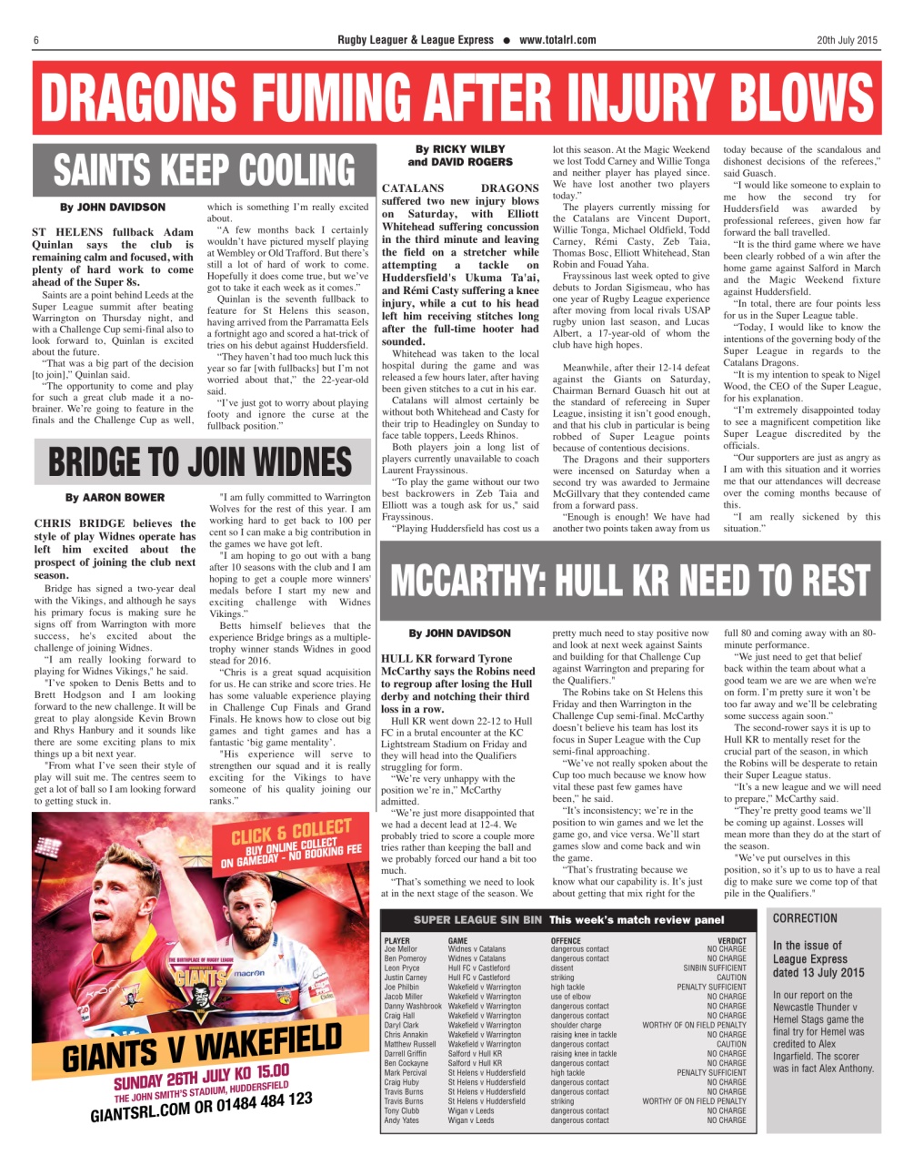 League Express Preview Pages