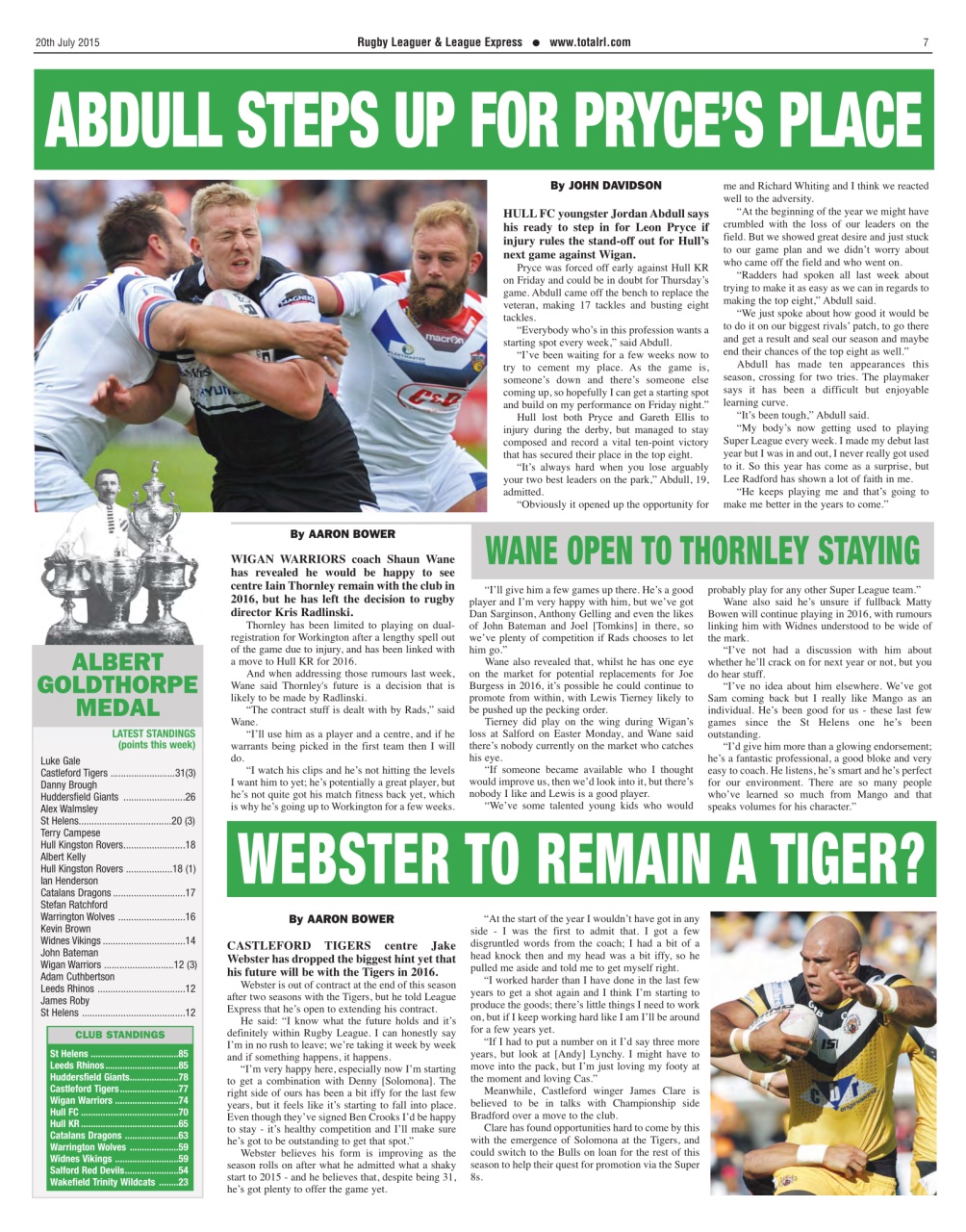 League Express Preview Pages