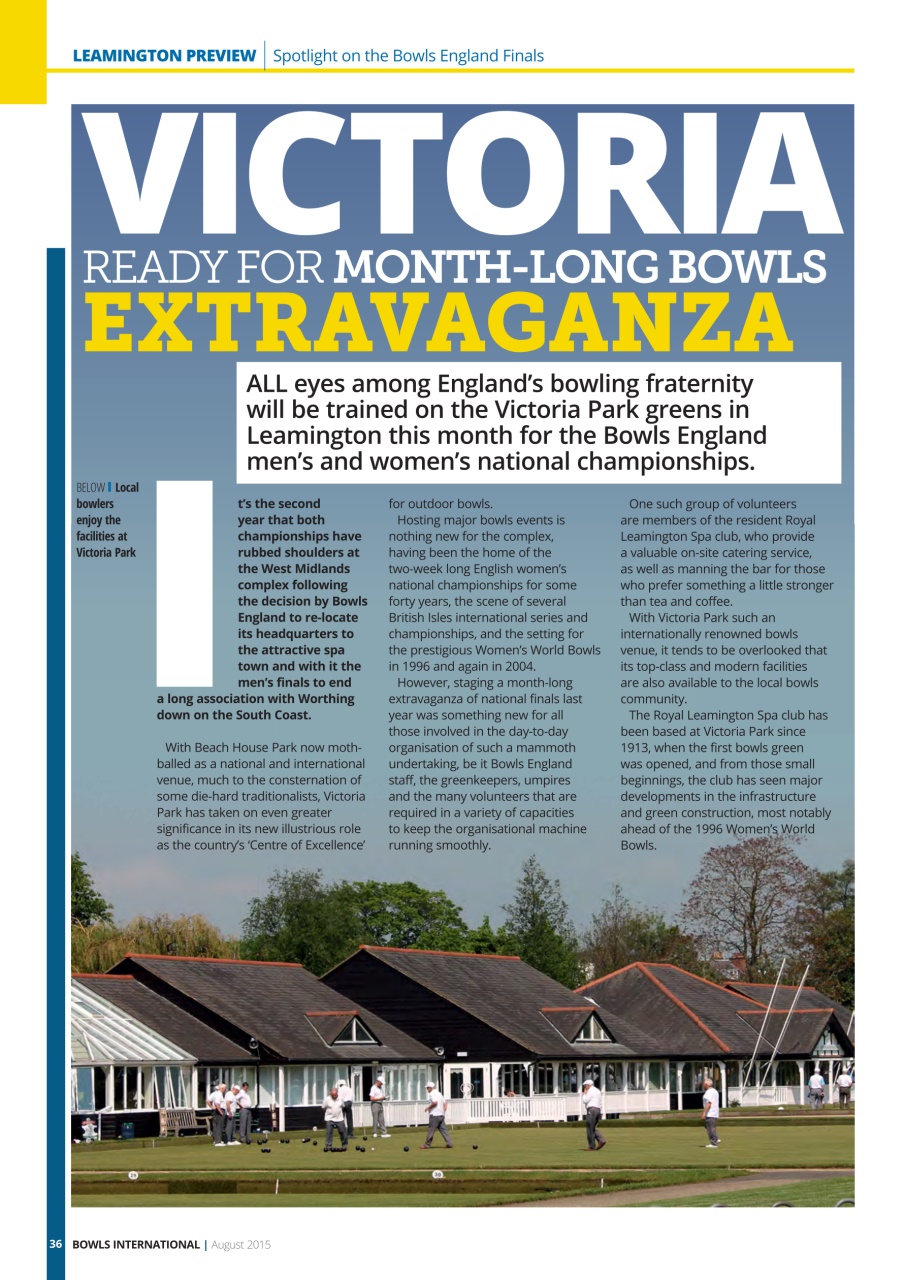 Bowls International Preview Pages