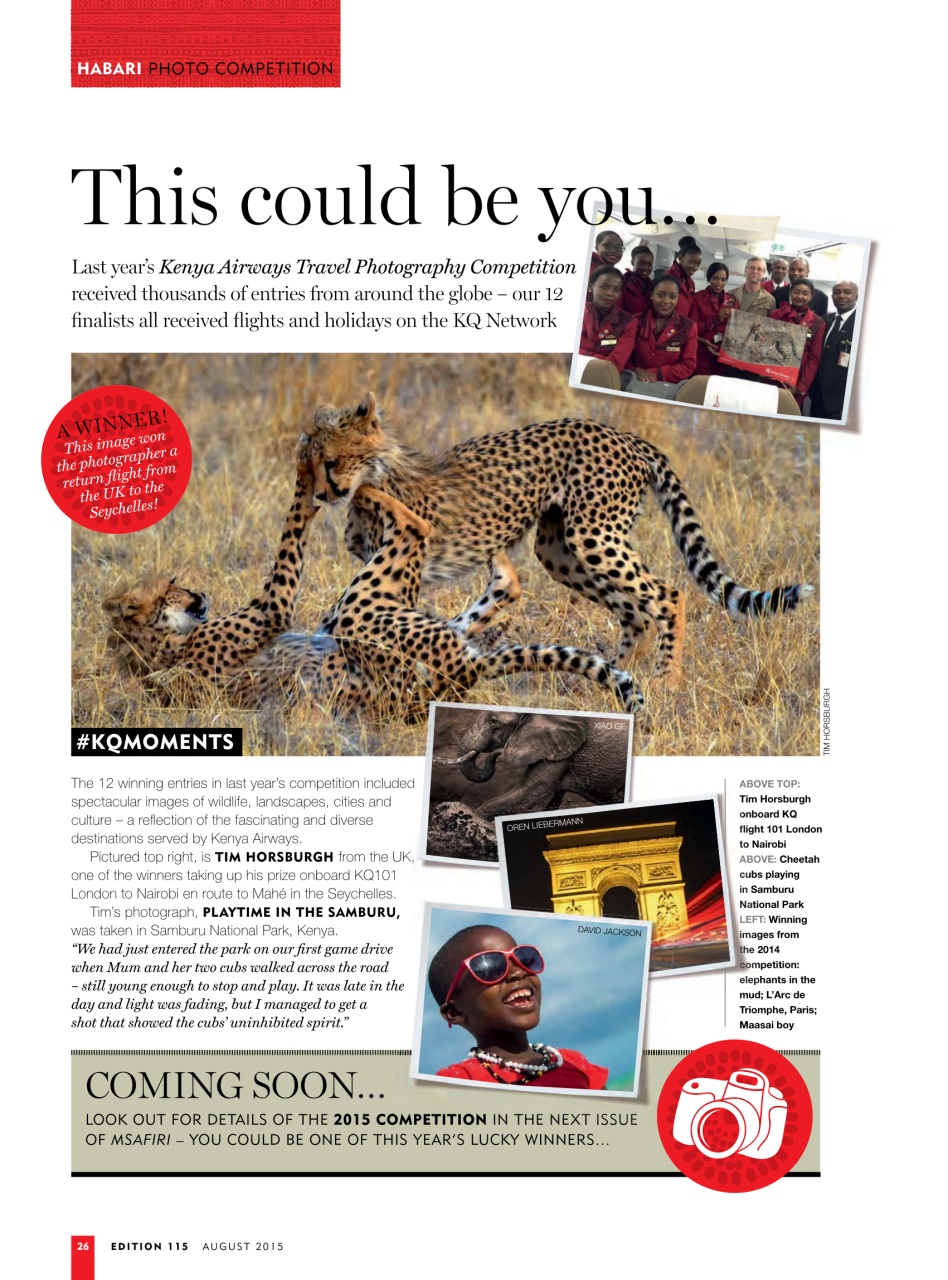 MSAFIRI – Kenya Airways Inflight Preview Pages