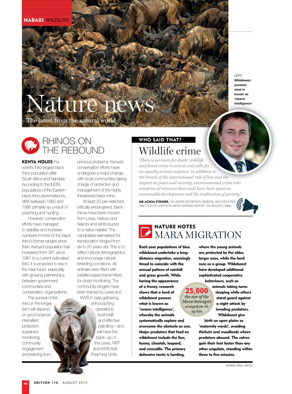 MSAFIRI – Kenya Airways Inflight Preview Pages