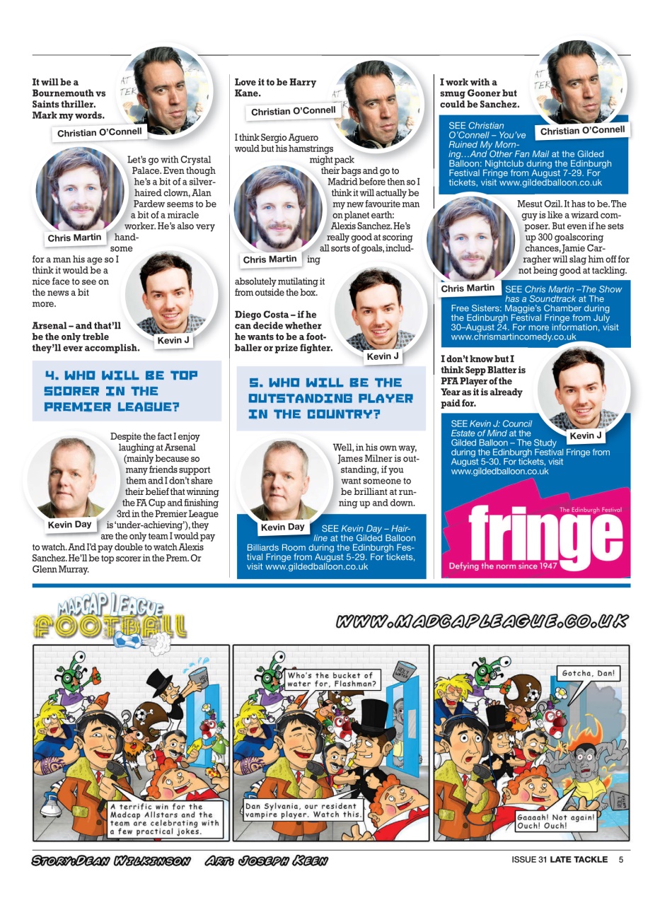 Late Tackle Football Magazine Preview Pages