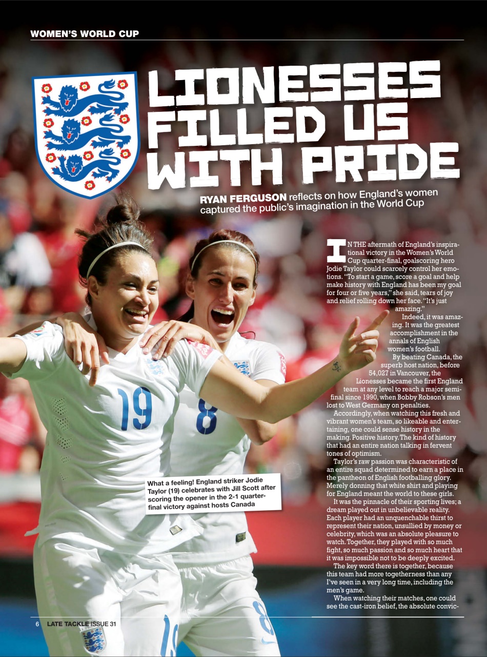 Late Tackle Football Magazine Preview Pages