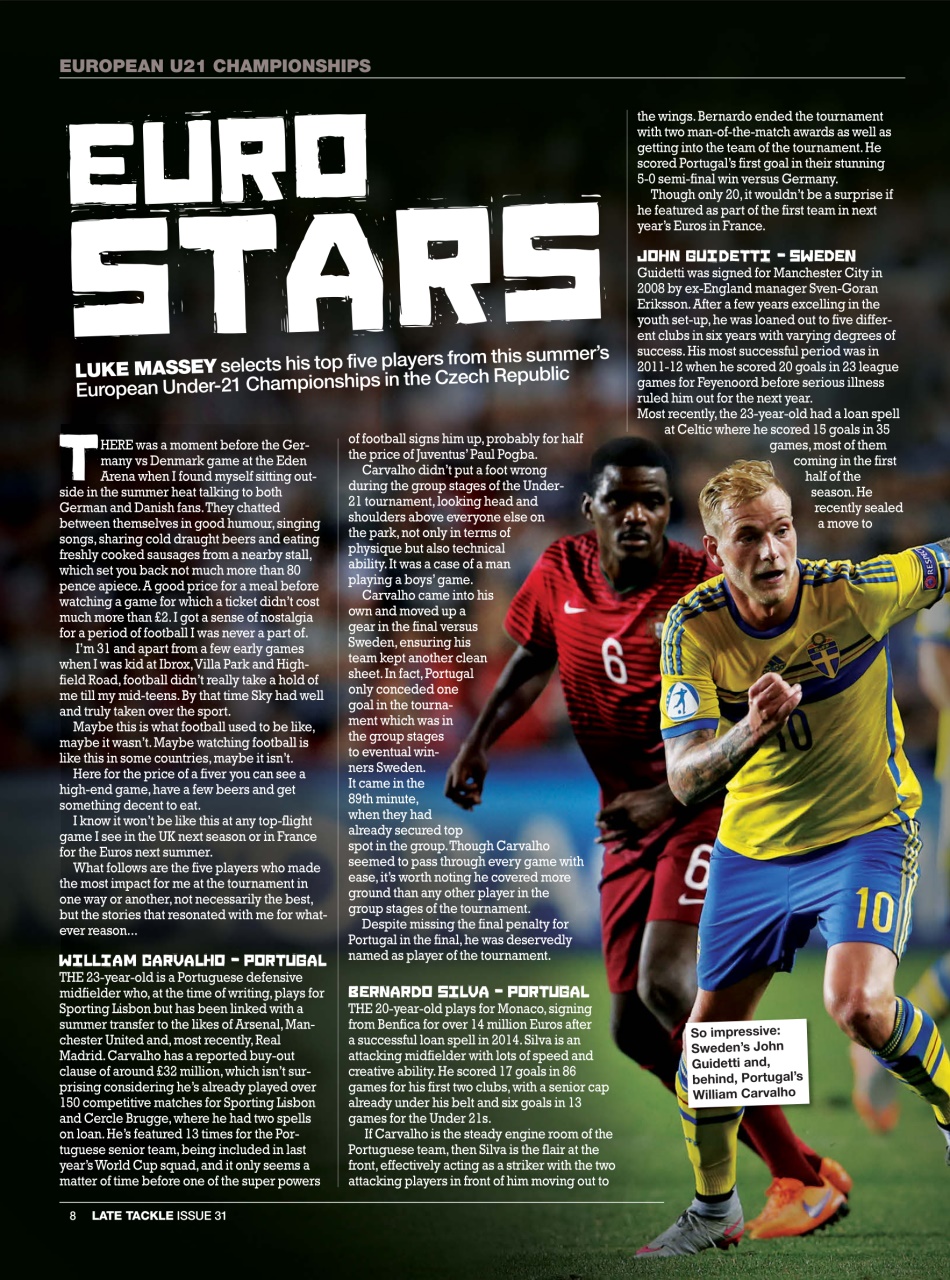 Late Tackle Football Magazine Preview Pages