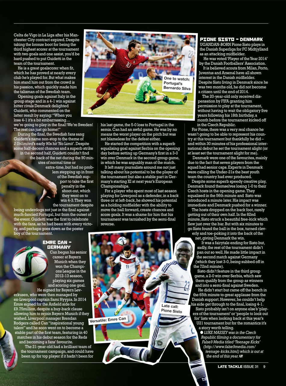 Late Tackle Football Magazine Preview Pages